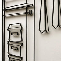 If You Can See It, You Can Find It - framed mini wardrobe elastic drawing V8 (white boxes / black elastic)