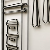If You Can See It, You Can Find It - framed mini wardrobe elastic drawing V8 (white boxes / black elastic)