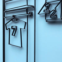 If You Can See It, You Can Find It - framed mini wardrobe elastic drawing V6 (light blue t-shirt / black elastic)