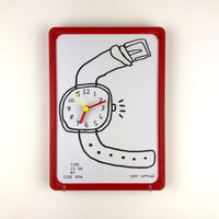 EVA WALL CLOCK / CLASSIC 02 / “Wristwatch” / Red Frame