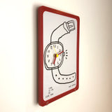 EVA WALL CLOCK / CLASSIC 02 / “Wristwatch” / Red Frame