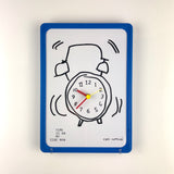 EVA WALL CLOCK / CLASSIC 03 / “Alarm Clock” / Blue Frame