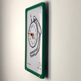 EVA WALL CLOCK / CLASSIC 04 / “Pocket Watch” / Green Frame