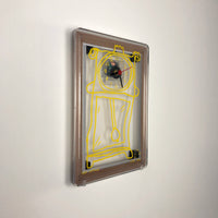 EVA WALL CLOCK / TRANSPARENT 07 / “Pendulum Clock” / Yellow Vinyl